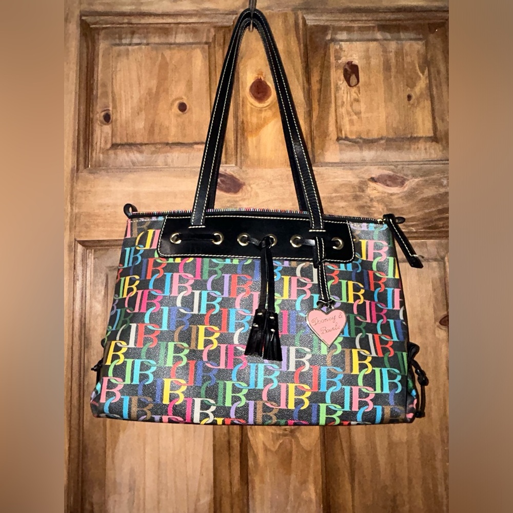 Y2K Dooney & Bourke Colorful Signature Shoulder Bag